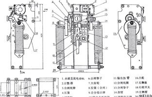 斷路器不能合閘是常見故障之一，遇到此故障，可對照控制接線圖(圖1)從幾個主要故障點來檢查。首先檢查控制保險1FU、2FU和合閘熔斷器3FU、4FU，然后檢查轉(zhuǎn)換開關(guān)SA⑤—⑧觸點在合閘位置時是否通，斷路器輔助觸點QF·1是否通，檢查合閘接觸器Q線圈和合閘線圈r1是否燒壞，最后再分析機械方面的故障。下面我就維修中遇到的幾種常見故障做以剖析。